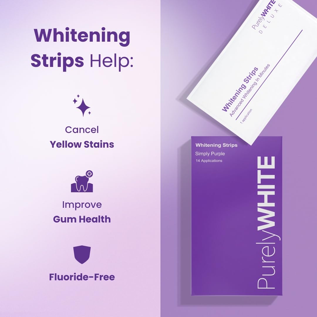 PurelyWHITE DELUXE: lanière individuelle en application, confort sur les dents sensibles.