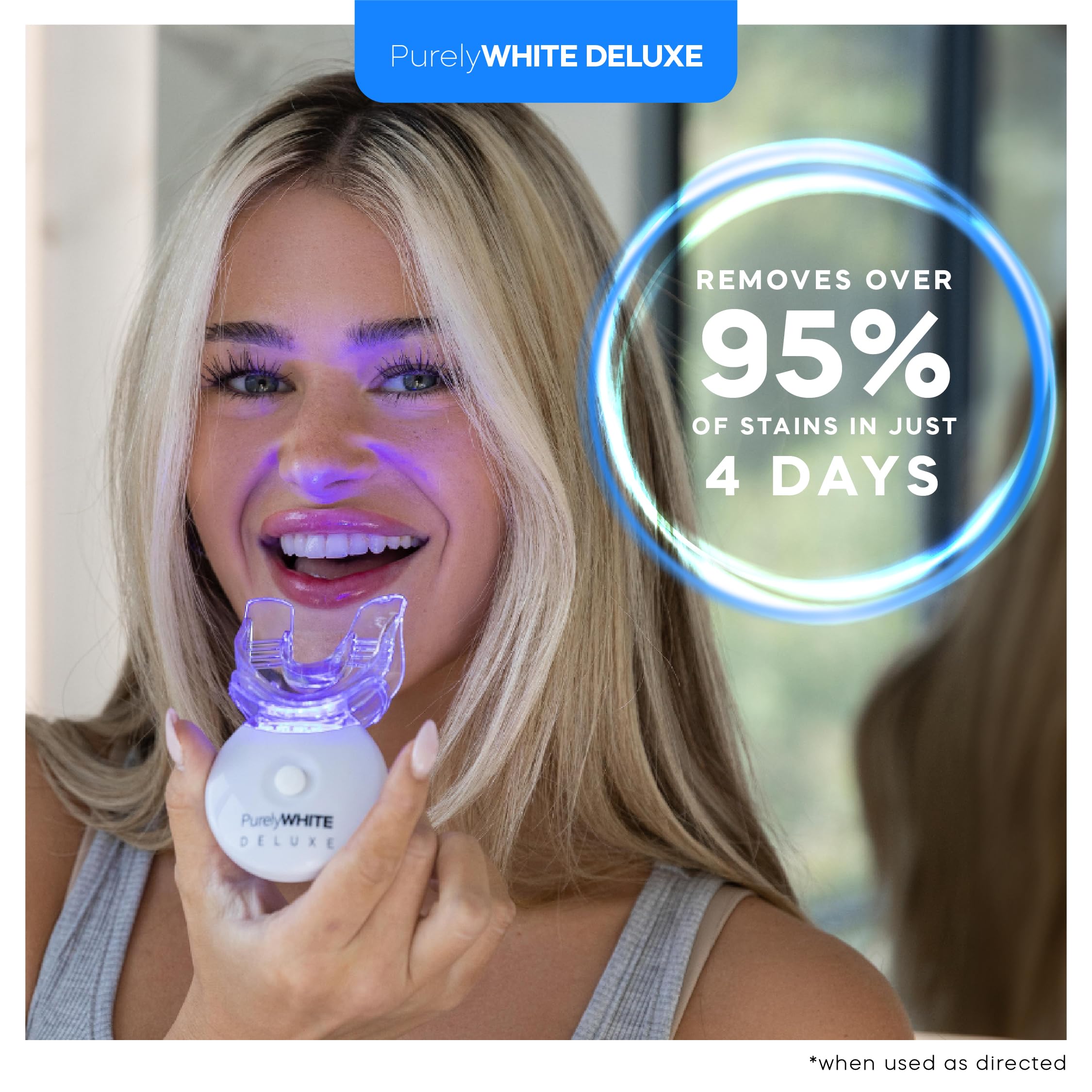 Guide de teinte PurelyWHITE DELUXE pour suivre les progrès du blanchiment.