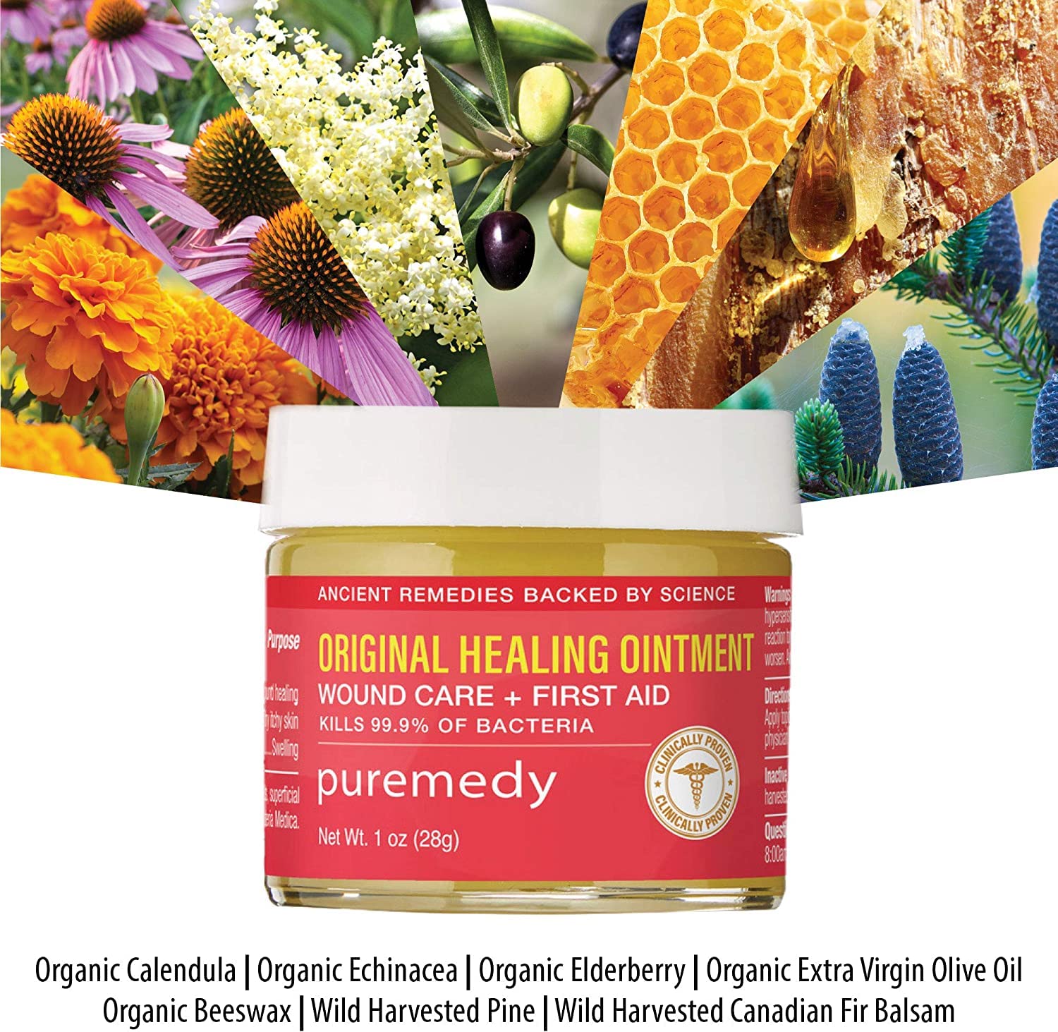 Puremedy usage triple-action pour soutenir la peau lors de soins mineurs.