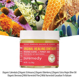 Puremedy usage triple-action pour soutenir la peau lors de soins mineurs.