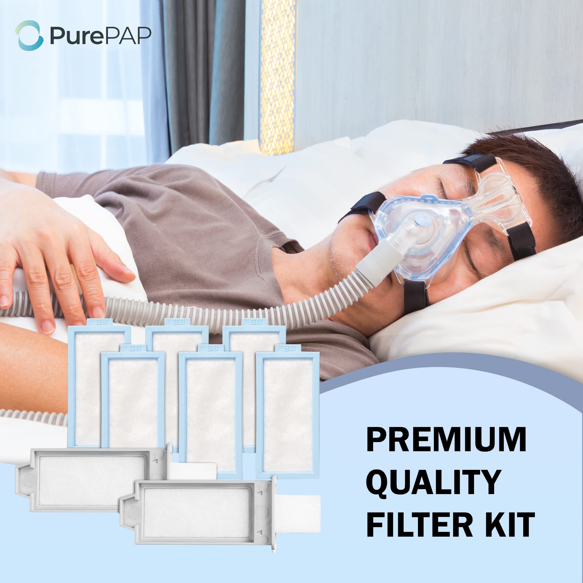 PurePAP avec DreamStation 2 en action, air plus propre pendant le sommeil.
