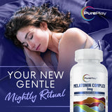 PurePlay Sommeil mélatonine 3 mg, aide au rythme naturel du sommeil.