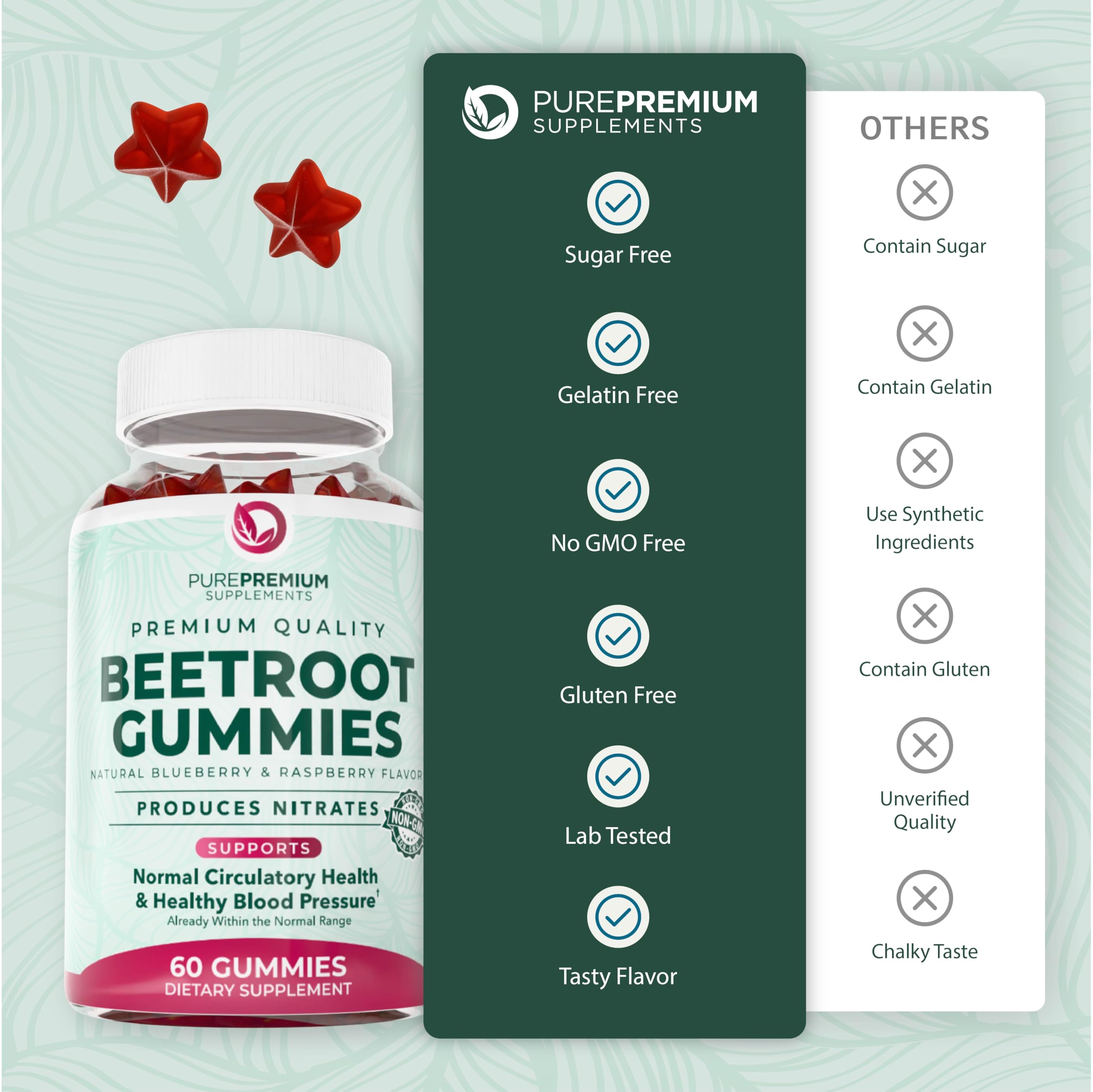 Bouteille PurePremium Betterave ouverte, montre la texture et couleur naturelle.