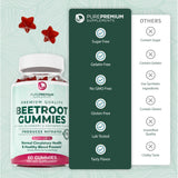 Bouteille PurePremium Betterave ouverte, montre la texture et couleur naturelle.