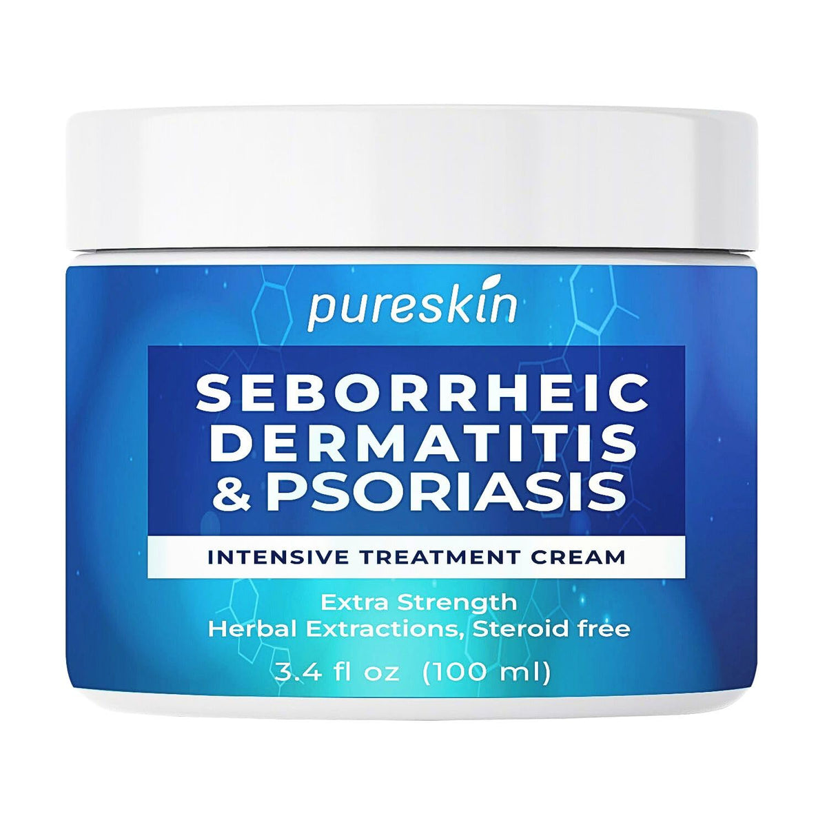 PURESKIN crème dermatite séborrhéique en bouteille – apaise démangeaisons et pellicules.