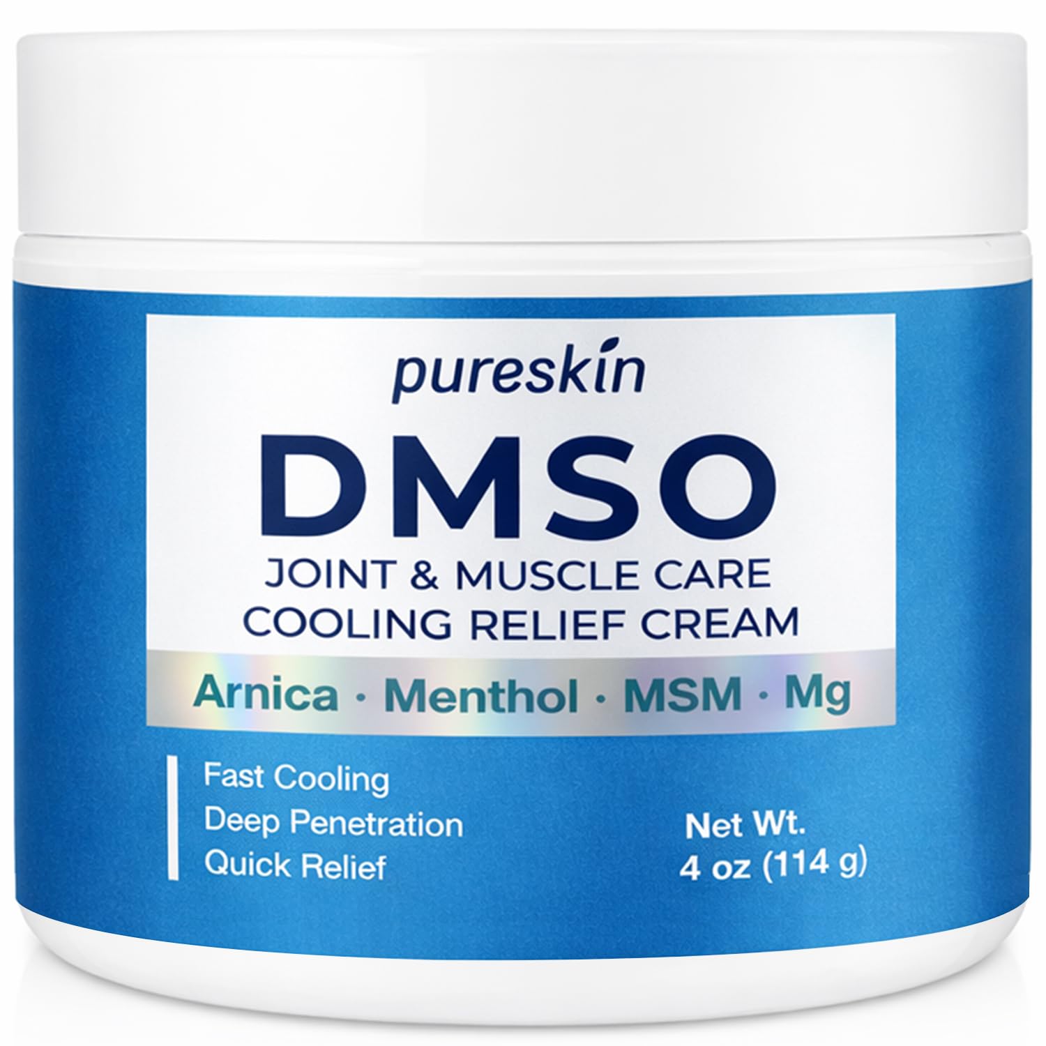 PURESKIN DMSO Crème — bouteille prête à l'emploi pour muscles endoloris après l'effort.