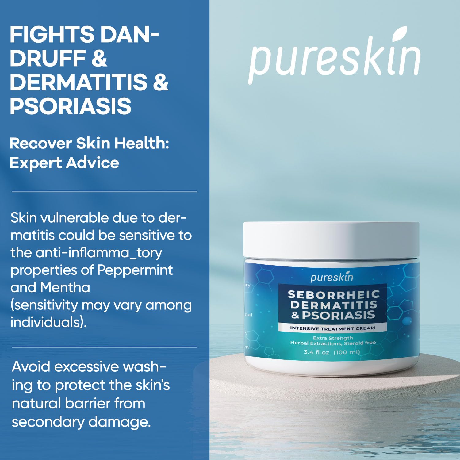 PURESKIN emballage 100 ml pratique à emporter.