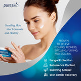 PURESKIN sans corticoïdes et parabènes pour peau sensible.