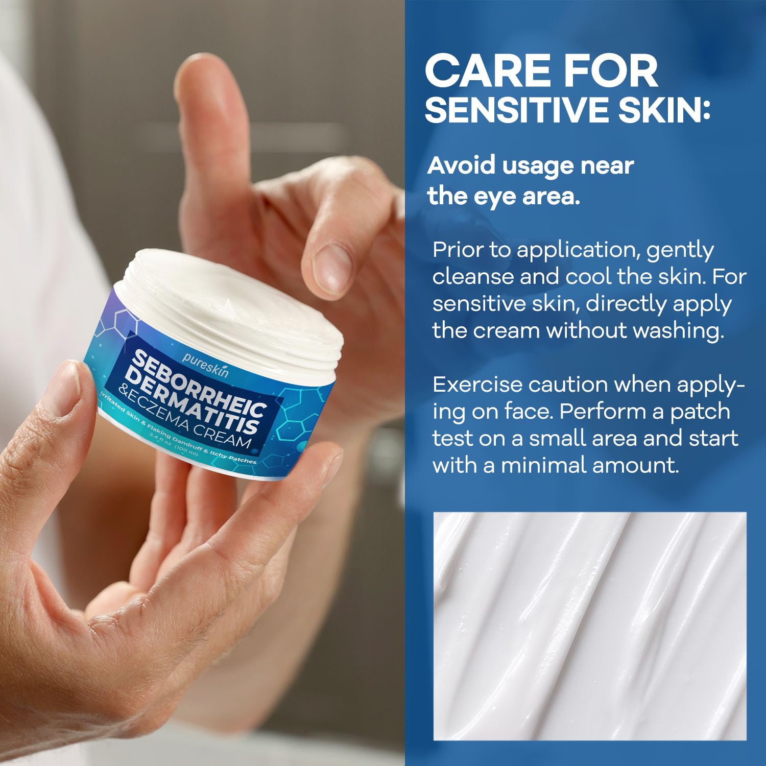 PURESKIN utilisation externe et patch test recommandé.