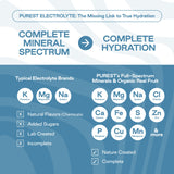 Purest Electrolyte arômes cranberry menthe frais, goût agréable et hydratation rapide.