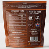 PURETREX Etiquette du produit – informations sur les ingredients et le veganisme.