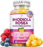 Purify Life Gommes Rhodiola - bouteille: énergie quotidienne sans sucre, prise pratique.