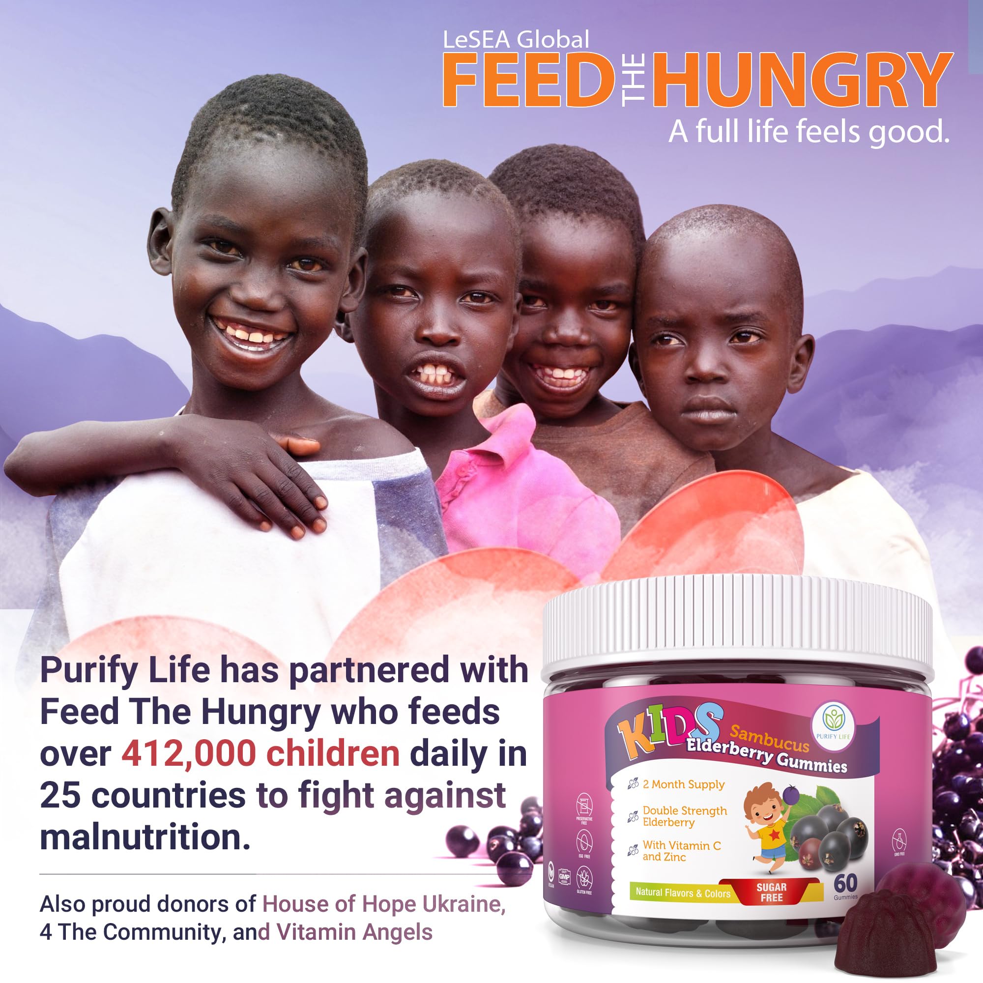Purify Life Gomme Sureau Noir Saveur Fruité: goût agréable sans sucre ajouté.