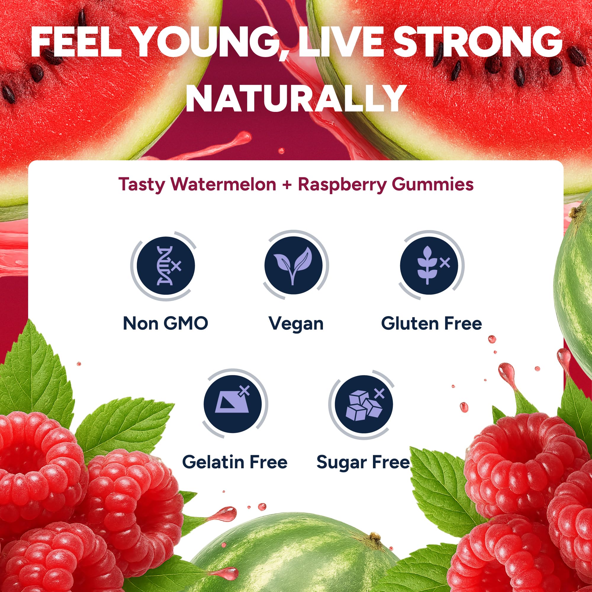 Purify Life gommes résveratrol saveur pastèque, plaisir gustatif et vitalité