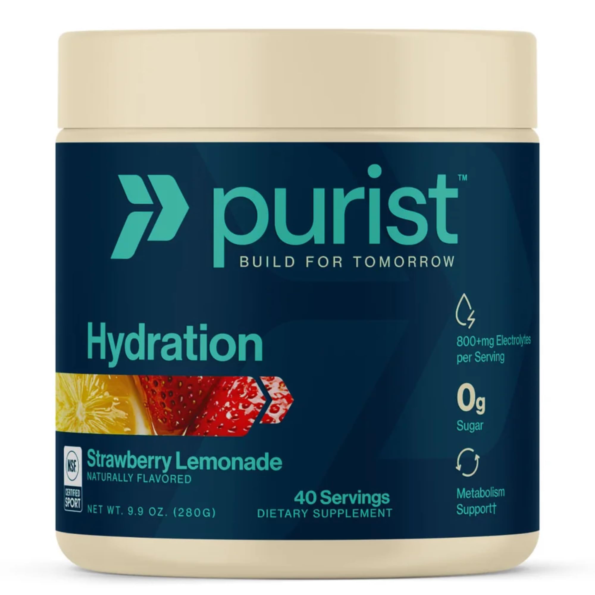 Purist électrolyte poudre dose : hydratation rapide après l'entraînement.