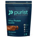 Purist REP Whey Protéine en poudre chocolat lait, idéale pour récupération après entraînement.
