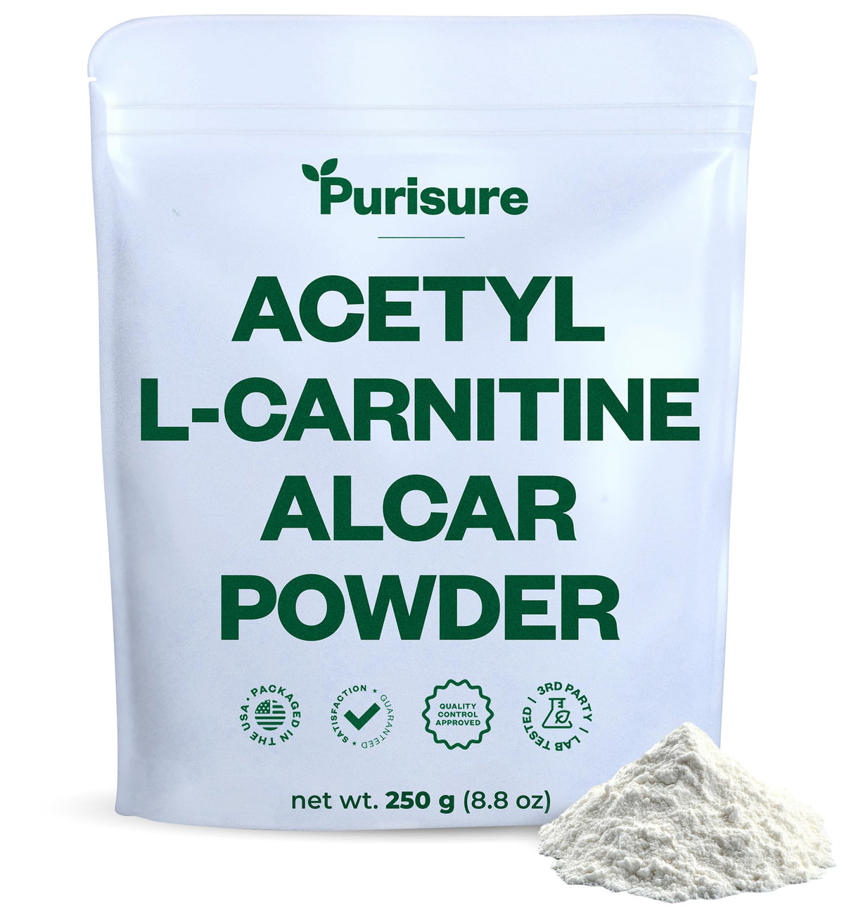 Purisure Acétyl L-Carnitine Poudre 250 g: énergie durable et clarté mentale.