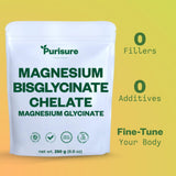 Purisure Magnésium Bisglycinate dans une bouteille, idéale pour une routine quotidienne sans gluten.