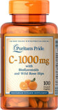 Puritan's Pride 1000 mg comprimés dans une bouteille, soutien quotidien possible.