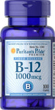 Puritan's Pride B12 à libération prolongée, bouteille visible, soutien potentiel du quotidien