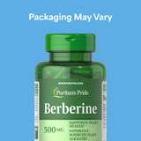 Puritan's Pride Berberine 500 mg bouteille visible, complément alimentaire pour la santé générale.