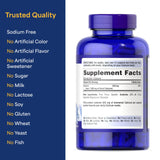 Puritan's Pride Calcium Coral 1500 mg – emballage compact pour rangement facile.