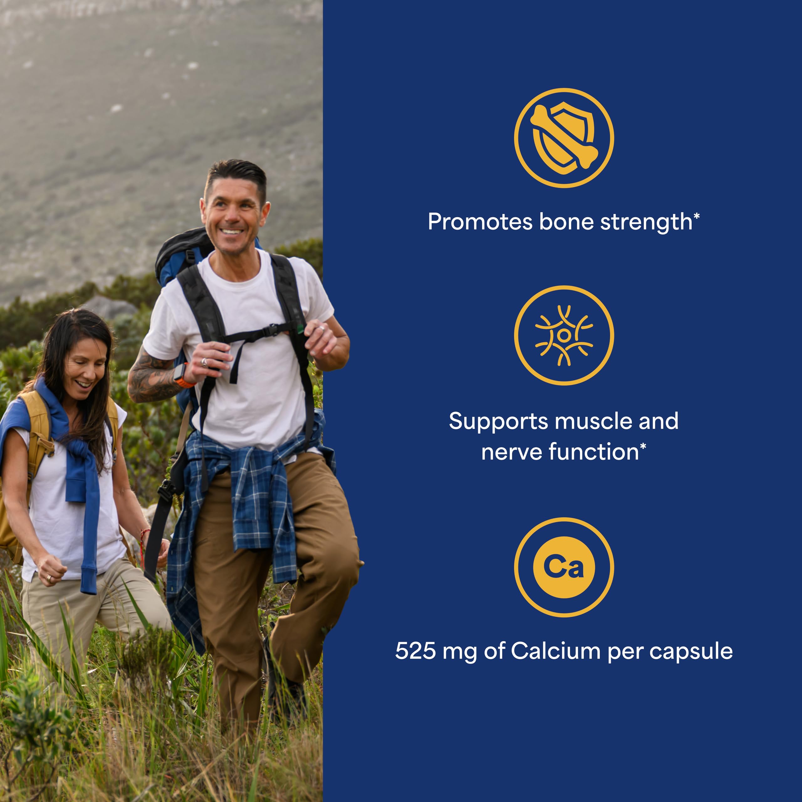 Puritan's Pride Calcium Coral 1500 mg – étiquette claire indiquant dosage et bénéfices.