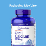 Puritan's Pride Calcium Coral 1500 mg – gélules faciles à avaler pour muscles et nerfs.