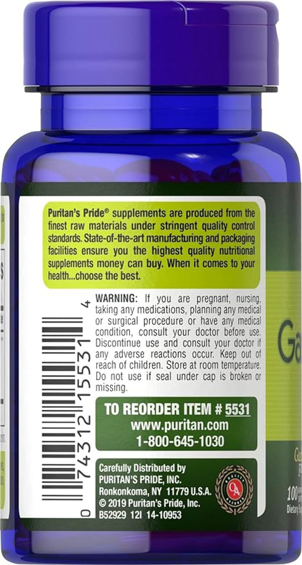Puritan's Pride ail 1000 mg – comprimés faciles à intégrer dans votre journée.