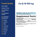 Puritan's Pride CoQ10 - emballage clair avec informations utiles pour le quotidien.