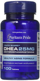 Puritan's Pride DHEA 25 mg, bouteille, soutien potentiel à la vitalité quotidienne