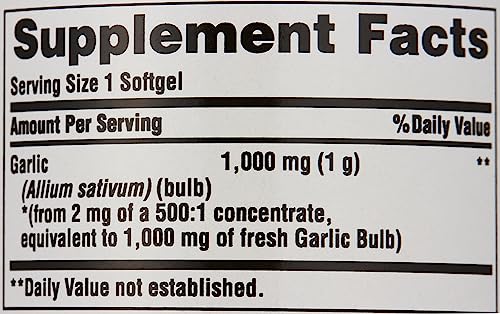 Puritan's Pride emballage ail — conditionnement et étiquetage mis en avant.
