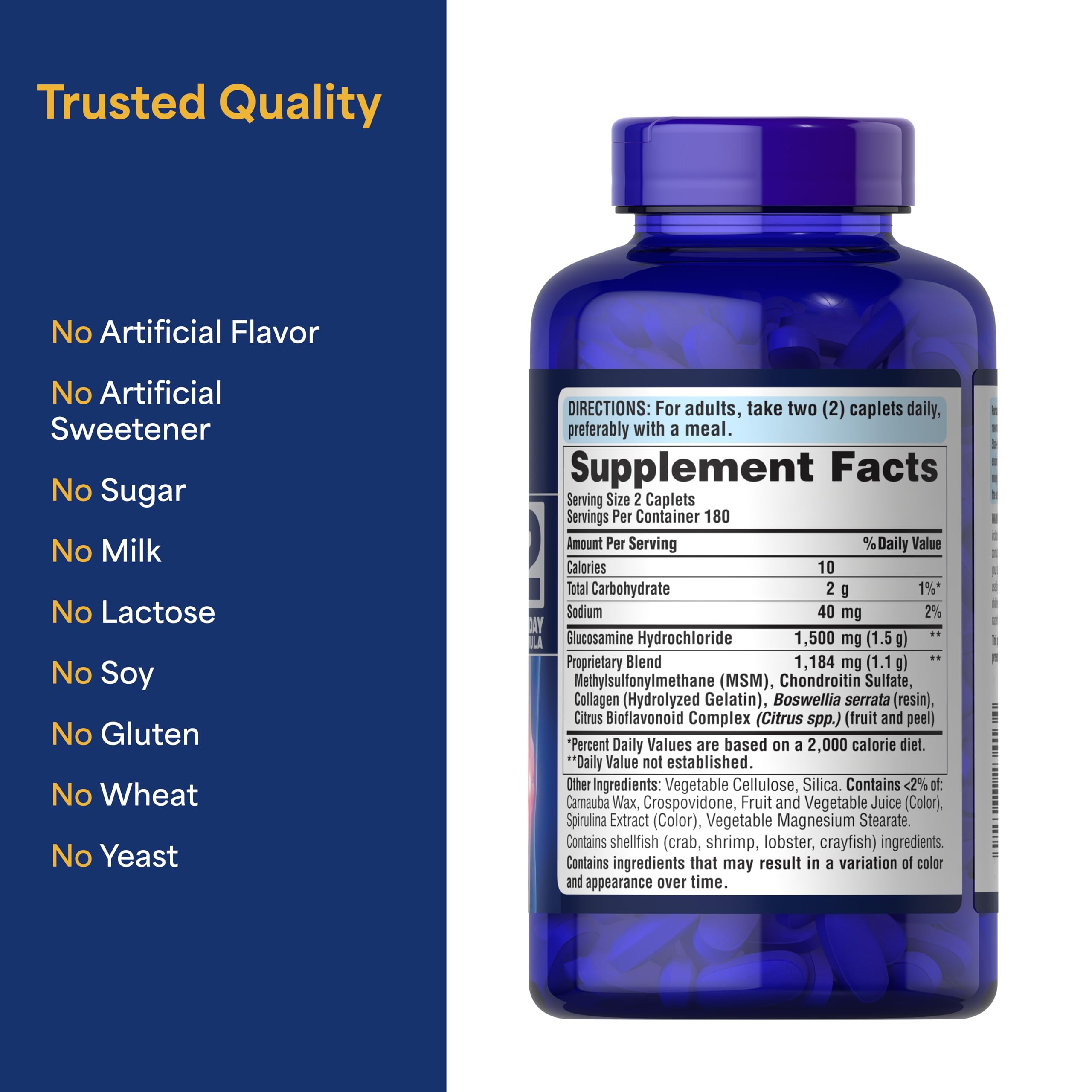 Puritan's Pride glucosamine chondroitine msm - routine quotidienne et bien-être potentiel