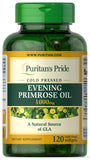 Puritan's Pride Huile d’onagre 1000 mg - bouteille avec gélules faciles à avaler pour un soin quotidien