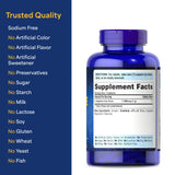 Puritan's Pride L-Arginine — flacon sur table, démontrant l'ampleur du format.