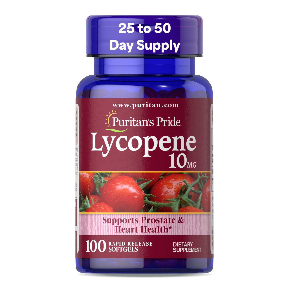 Puritan's Pride Lycopène 10 mg, bouteille – intégration quotidienne possible pour le bien-être.