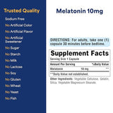 Puritan's Pride Mélatonine 60 capsules, vue capsule facile à avaler favorisant un sommeil plus durable.