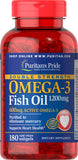 Bouteille Puritan's Pride Omega-3, pratique à ranger dans votre routine santé.