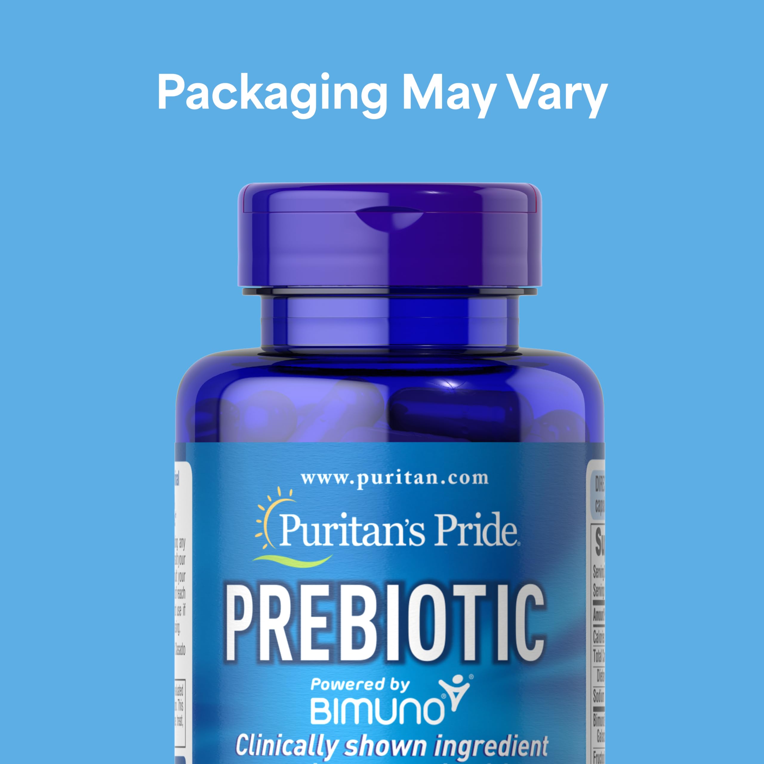 Capsules Puritan's Pride Prebiotiques Bimuno, libération rapide pour confort digestif