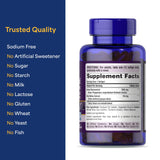Puritan's Pride Resveratrol Youth Guard, flacon transparent montrant les gélules pour dosage pratique.