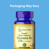 Puritan's Pride Sunvite D3 — capsules à libération rapide pour renforcer les os.