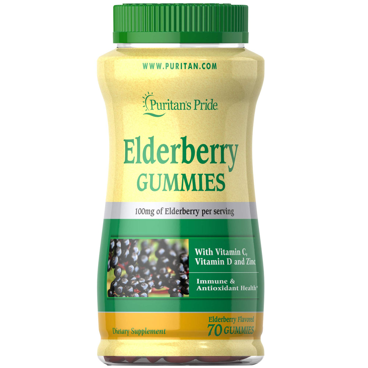 Puritan's Pride Sureau – gommes en bouteille pour un soutien immunitaire potentiel.