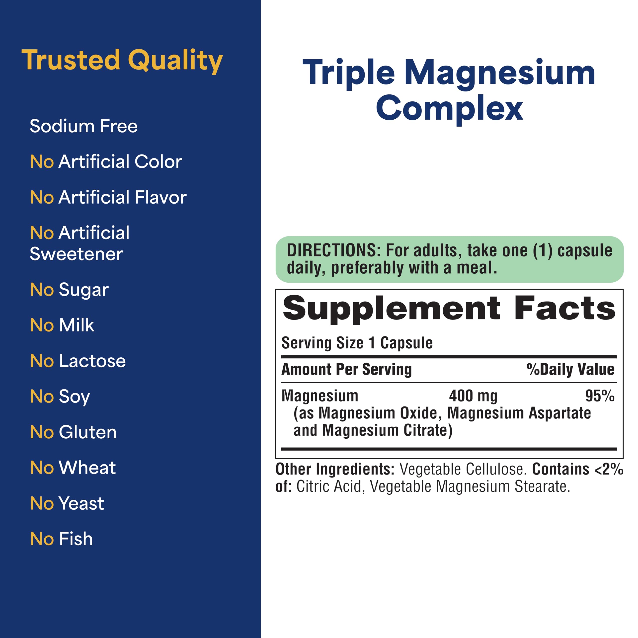 Puritan's Pride Triple Magnesium détente musculaire après l'effort