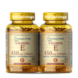 Puritan's Pride Vitamine E 450 mg - bouteille avec gélules molles faciles à avaler