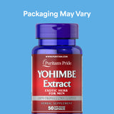 Puritan's Pride Yohimbe : dose 250 mg par capsule, équivalent à 1000 mg.