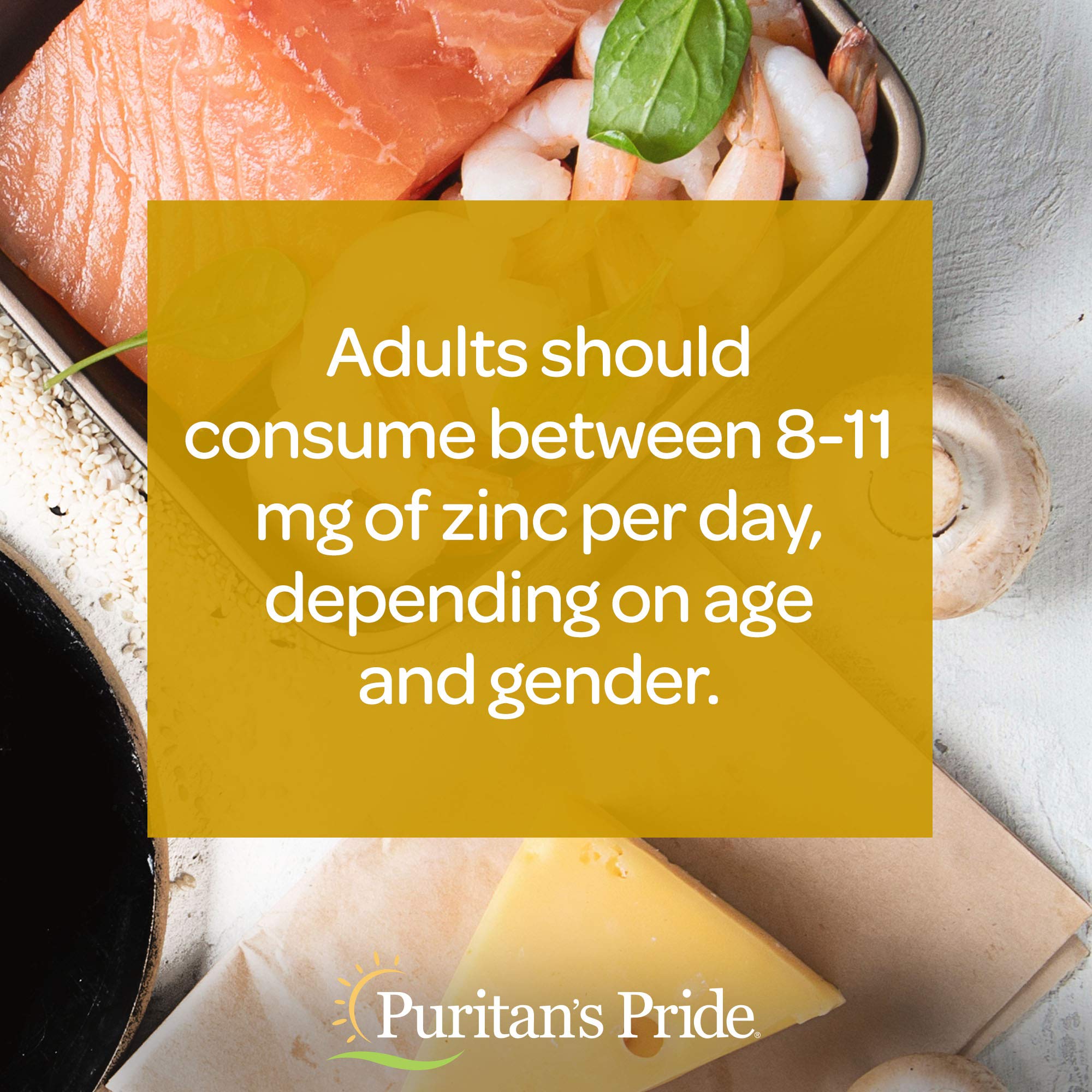 Puritan's Pride Zinc 25 mg – emballage robuste, stockage et transport facilités.