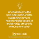 Puritan's Pride Zinc 25 mg – vue contextuelle, peut soutenir énergie et vitalité au quotidien.