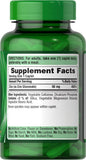 Puritan's Pride Zinc 50 mg – étiquette claire montrant le format végétarien et l’usage quotidien.