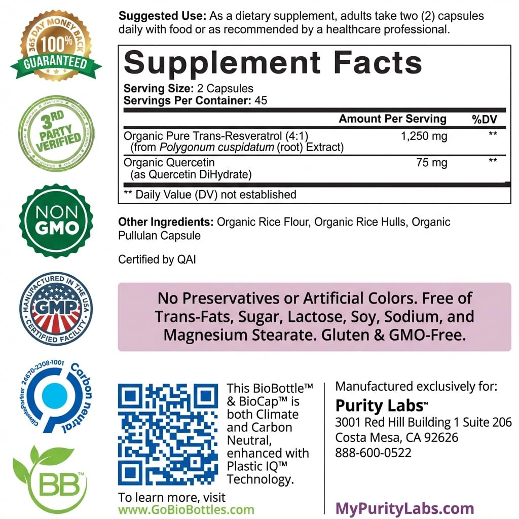 Purity Labs non-ogm, formulation éthique et transparente.