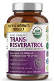 Purity Labs trans-resveratrol, bouteille visible, soutient l'énergie et le bien-être quotidien.